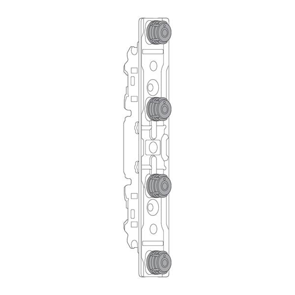 BLUM 20S42T1 čelní kování pro tenké materiály Aventos HK(top),HL, HS, Expando T