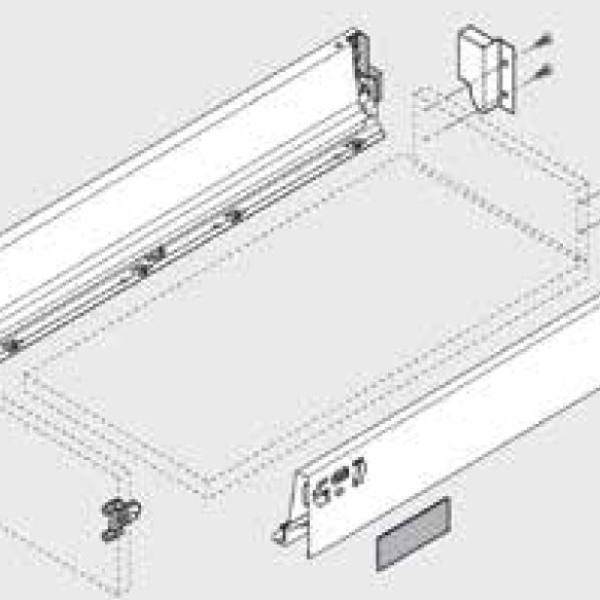 BLUM sada Antaro M 450 mm/30 kg, Blumotion/TOB, bílá SW