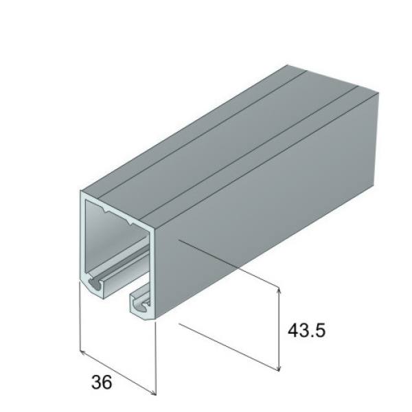 Lišta vodící horní S100 2m hliník