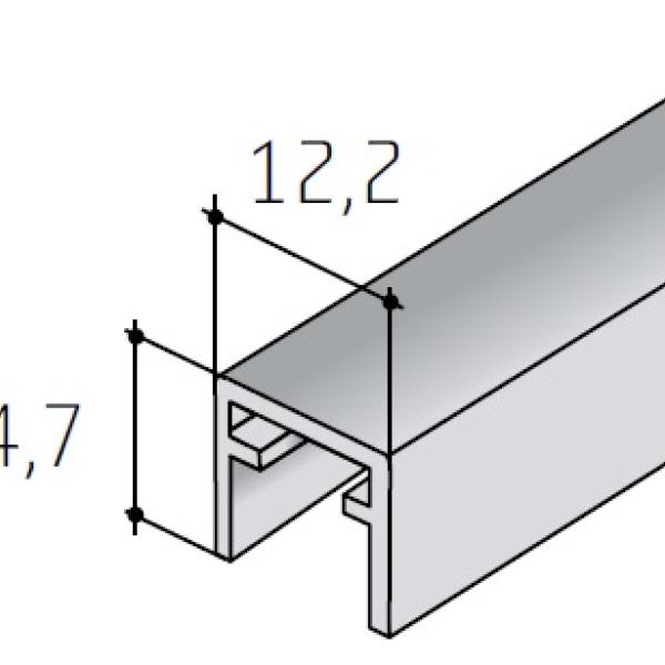 H60/35 Surový hliník lišta 2 m horní AL