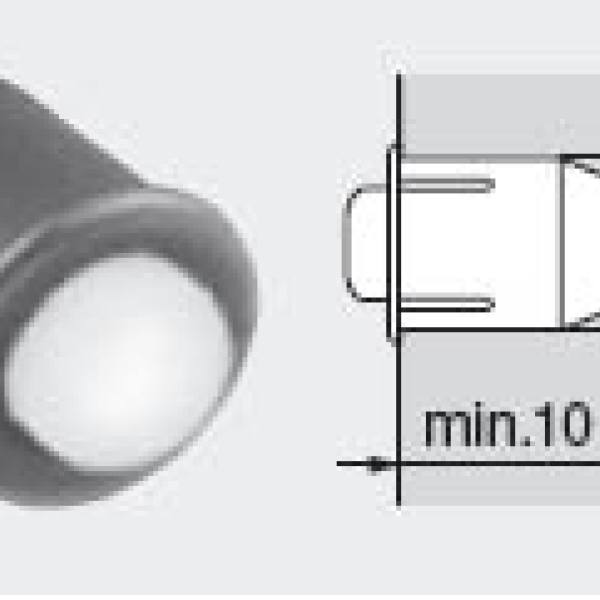 BLUM 993.706 dorazová čočka závrtná šedá výška 2,5mm