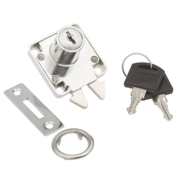StrongLocks Zámek na posuvná dvířka chrom
