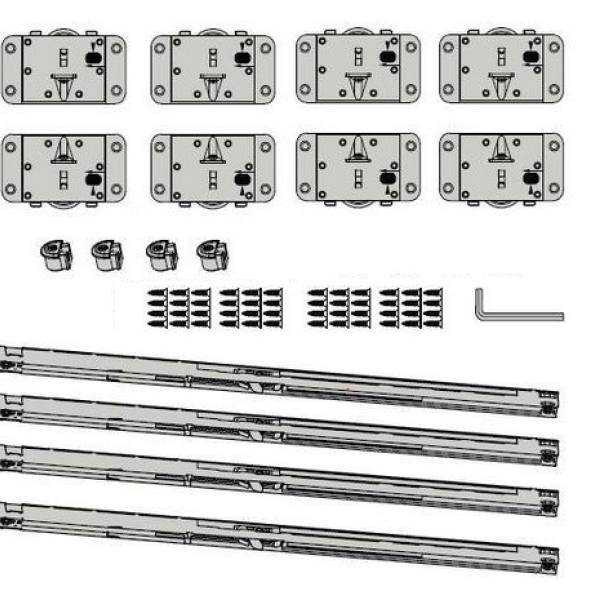 StrongLine Linio sada kování pro 3 křídla s tlumením 40kg