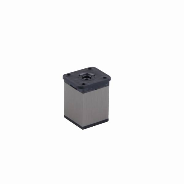 StrongLegs nábytková noha FA009, 60Rmm, imitace nerezi/černý plast