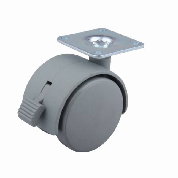StrongCastors Kolečko 50 mm plotnička, brzda šedé