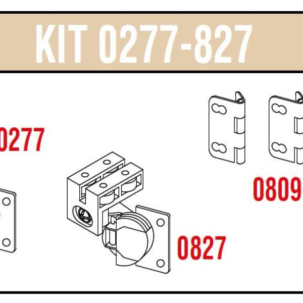SISCO 277-827 sada kování pro skládací dveře - 2 křídla