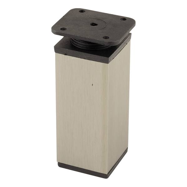StrongLegs nábytková noha FA009, 100Rmm, imitace nerezi/černý plast