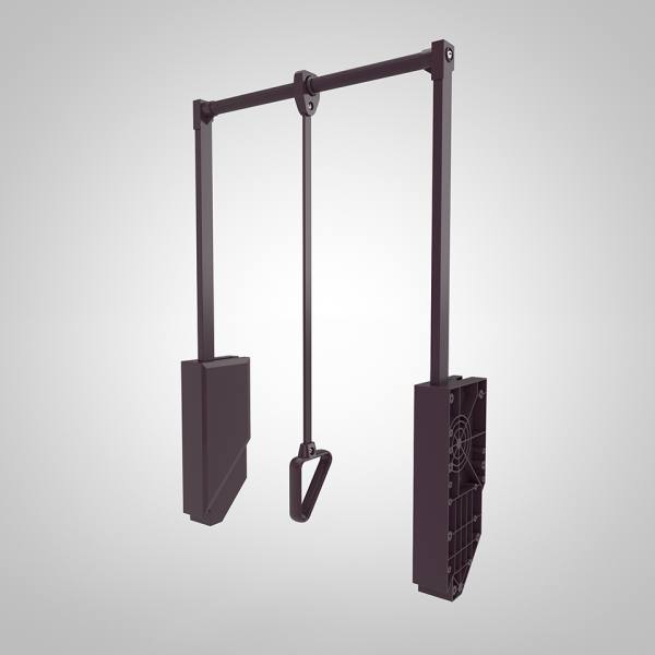 StrongWire tyč šatní sklopná, 800-1000 mm, hnědá