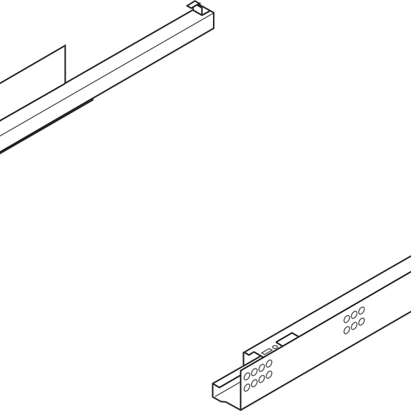 BLUM 550H6000B Tandem částečný 600mm tlumený