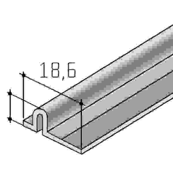 H60/35 Surový hliník lišta 3 m spodní AL
