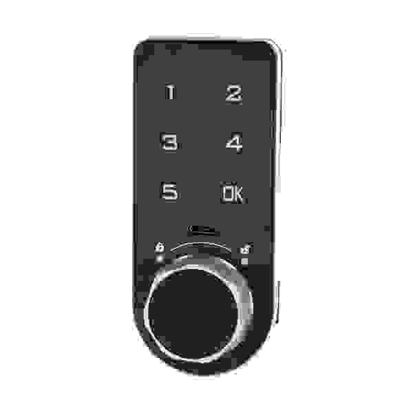 StrongLocks Elektronický zámek na klávesnici s knopkou, černý, pravý