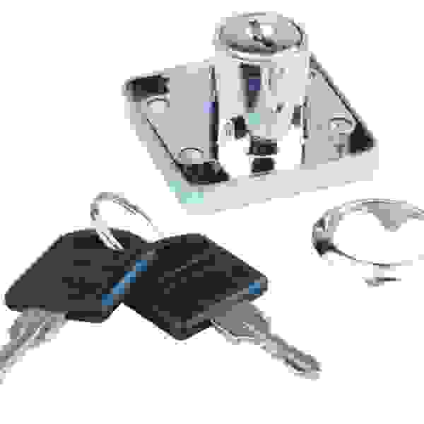 StrongLocks Zásuvkový zámek chrom - stejné kombinace + kovový protikus