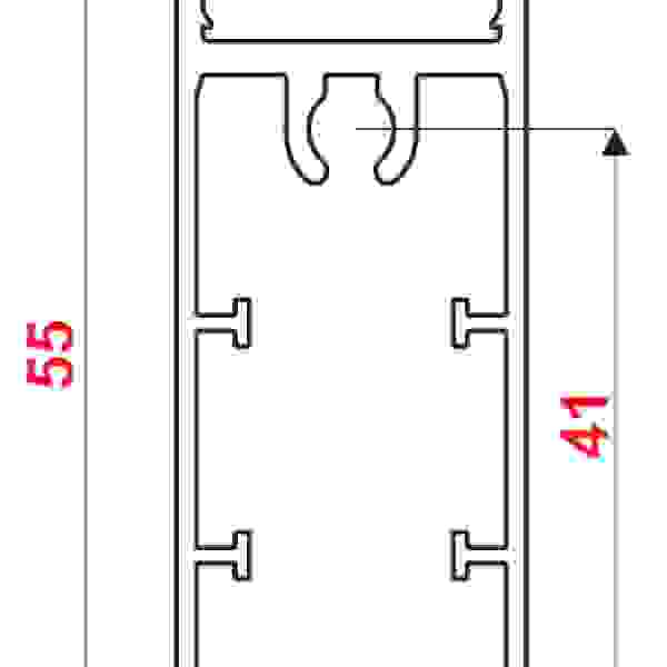 SEVROLL 05800 GM 18 spodní krycí lišta 3m 18mm stříbrná