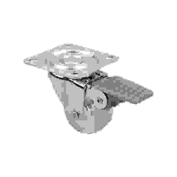 StrongCastors Kolečko TOP-E, průměr 35 mm, transparentní čirá, s brzdou