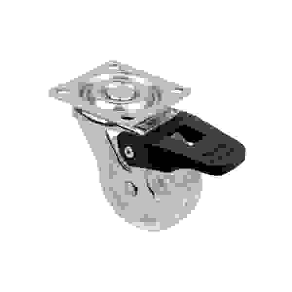 StrongCastors Kolečko TOP, průměr 50 mm, transparentní čirá, s brzdou