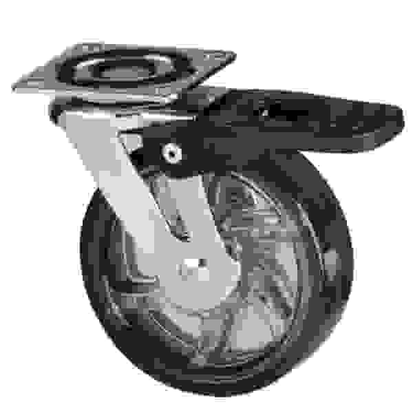 StrongCastors Kolečko TOP, průměr 75 mm, transparentní tmavá, s brzdou