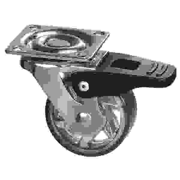 StrongCastors Kolečko TOP, průměr 50 mm, transparentní tmavá, s brzdou