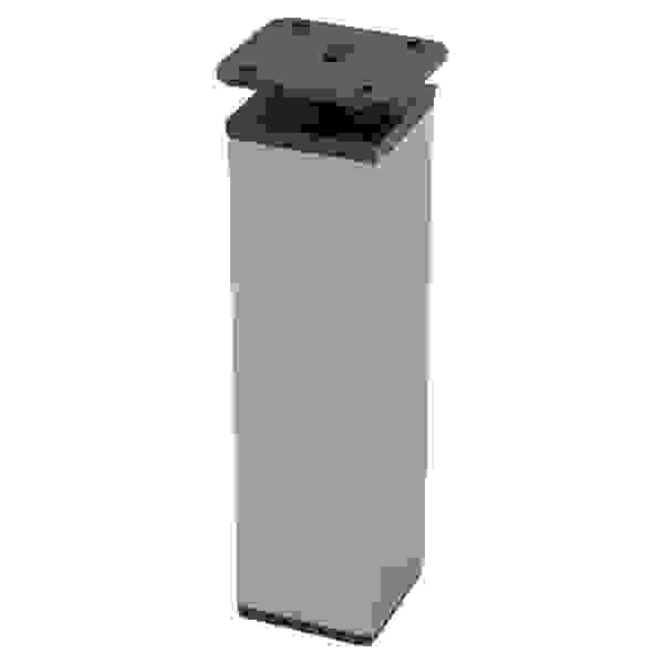 StrongLegs nábytková noha FA009, 150Rmm, imitace nerezi/černý plast