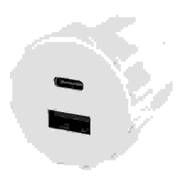 StrongPower USB A/C nabíječka, 2 x nabíjecí výstupy, průměr 35 mm, bílá
