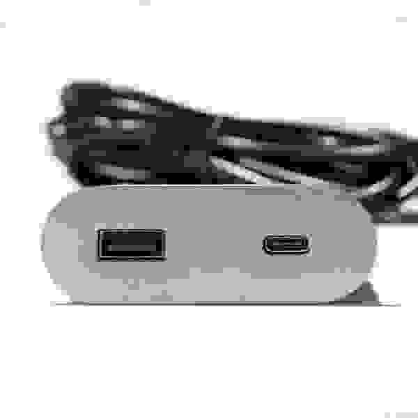 VersaPick, 1x USB A/C, ovál, nerez
