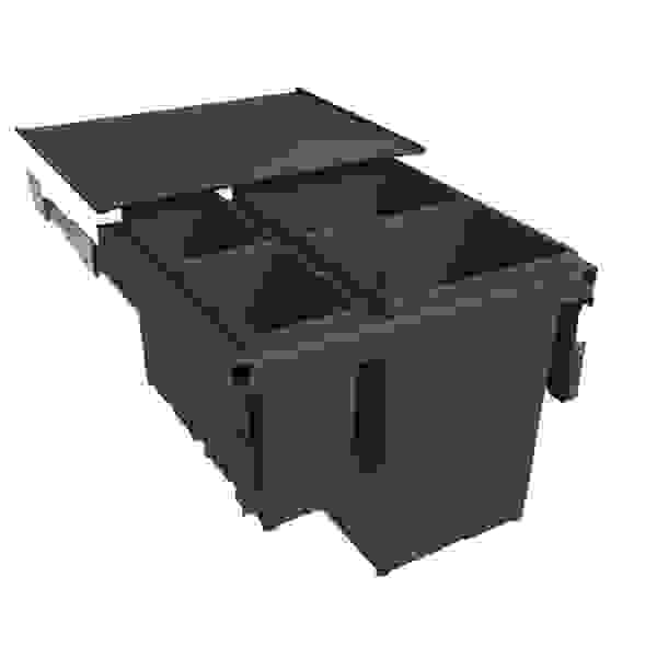 GOLLINUCCI Sorter 580 EVO, 600 mm, 2x29l + 2x8l, šedé, vč. výsuvů a víka