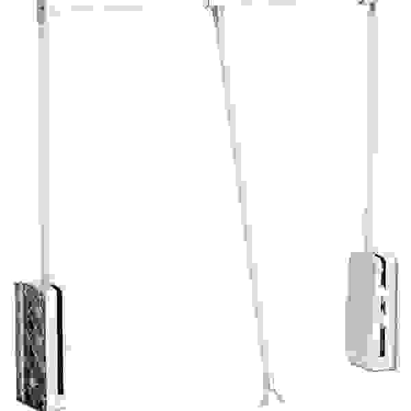 StrongWire tyč šatní sklopná 890-1240mm bílá/chrom