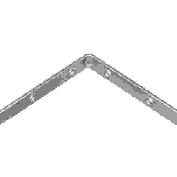 STRONG Úhelník 120x120mm s prolisem zinek bílý