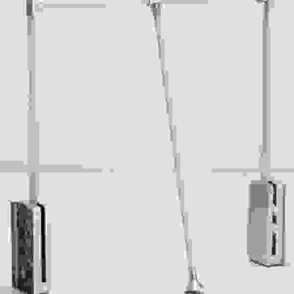 StrongWire tyč šatní sklopná 890-1240mm stříbrná/alu
