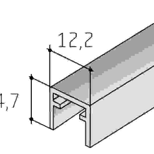 H60/35 Surový hliník  lišta 3 m horní AL