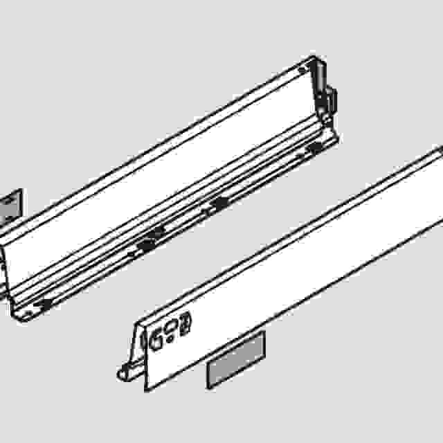 BLUM 378M4502SA bočnice Antaro 450 šedá P+L