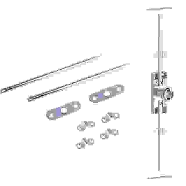 K-StrongLocks Zámek rozvorový pro vyměnitelnou vložku, s tyčemi 1000 mm, pravý