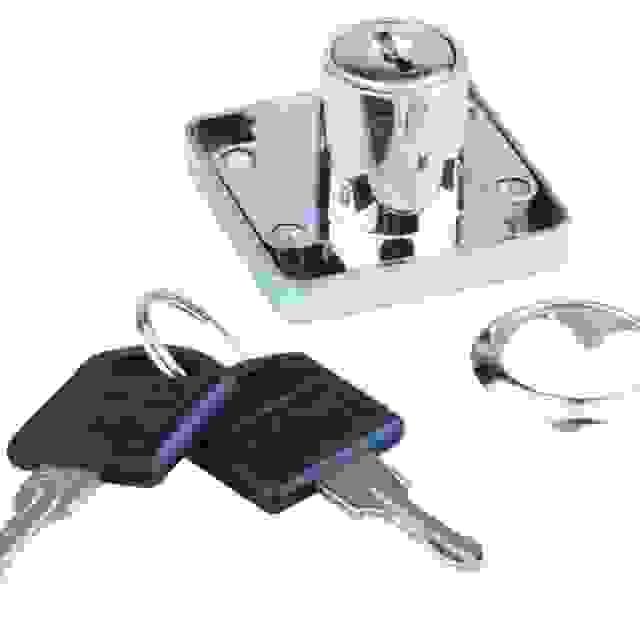 StrongLocks Zásuvkový zámek chrom - stejné kombinace + kovový protikus