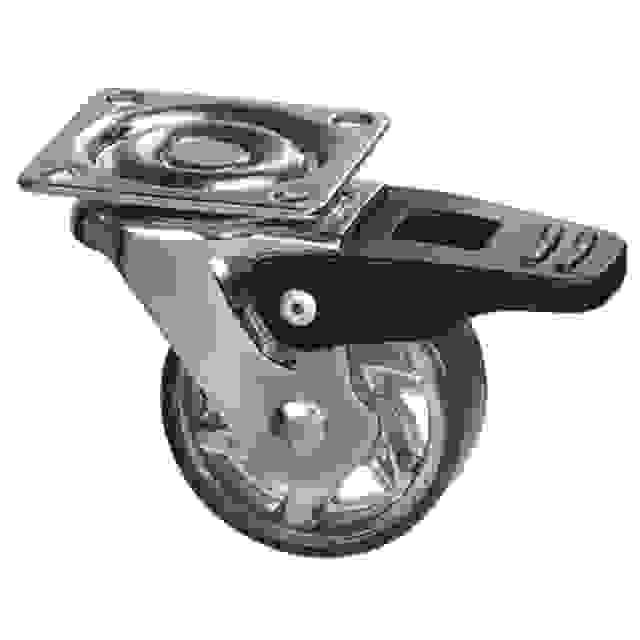 StrongCastors Kolečko TOP, průměr 50 mm, transparentní tmavá, s brzdou