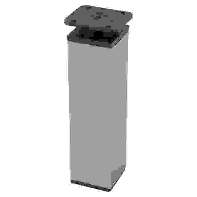 StrongLegs nábytková noha FA009, 150Rmm, imitace nerezi/černý plast