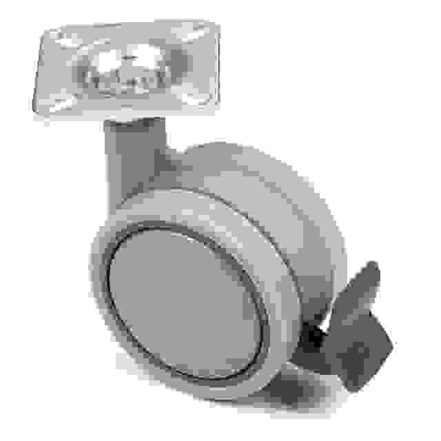 StrongCastors Kolečko 60 mm s měkčeným běhounem a brzdou