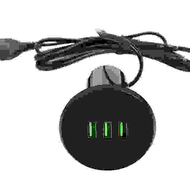 StrongPower USB nabíječka, 3x nabíjecí výstupy, černá
