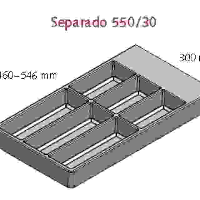 Příborník Separado 546x300x2,8 mm stříbrný