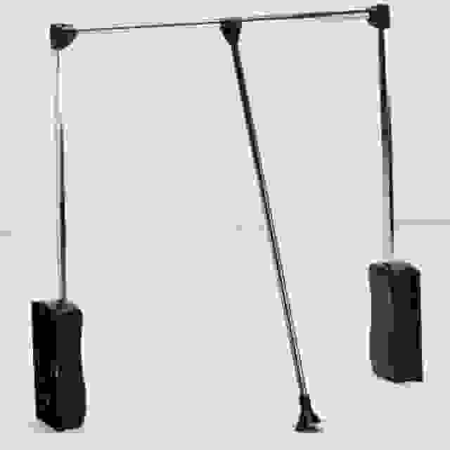 StrongWire tyč šatní sklopná 890-1240mm černá/chrom