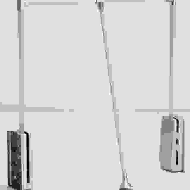 StrongWire tyč šatní sklopná 890-1240mm stříbrná/alu